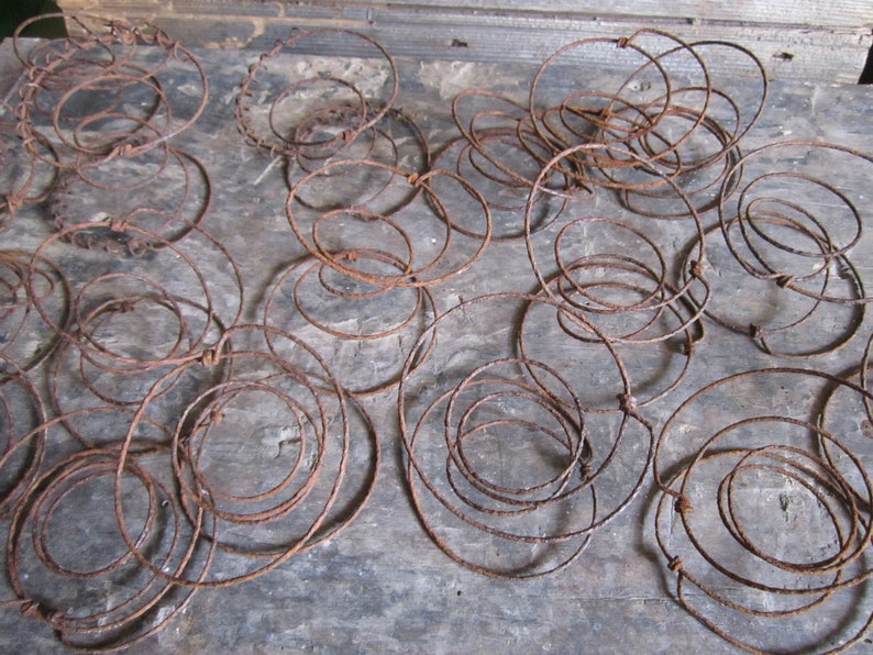 Antique 20 bed Springs mattress Spiral metal rusty Spring Etsy