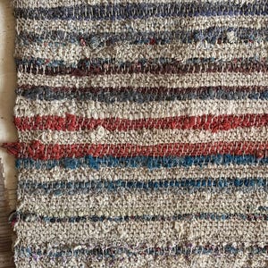 Antique Traditional hand loom Blanket, Mediterranean weaving rug - Sicilian Frazzata - 5.4 kg image 9
