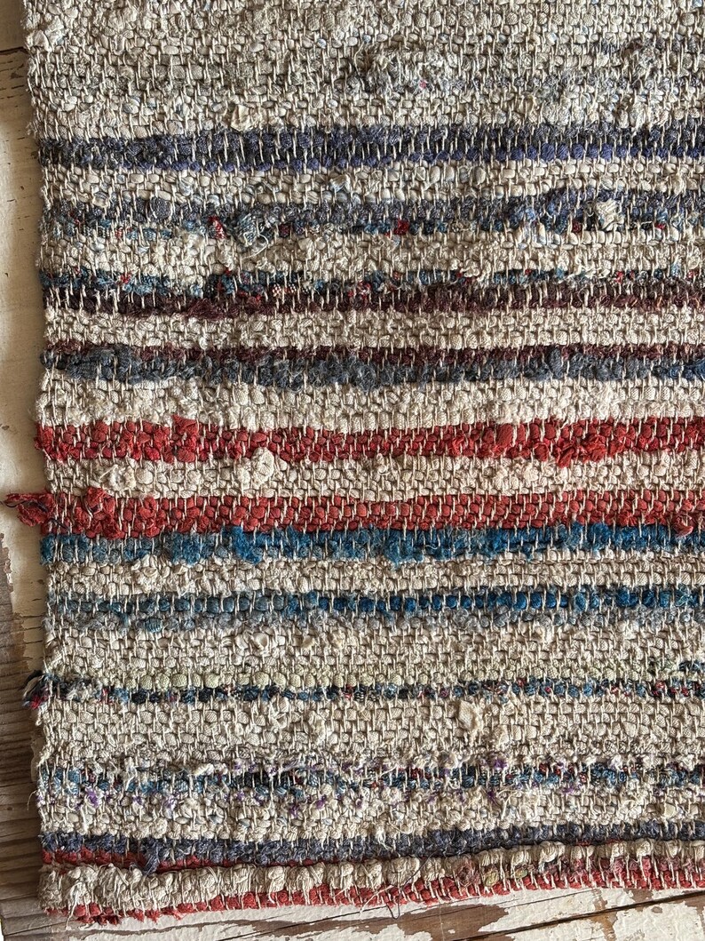 Antique Traditional hand loom Blanket, Mediterranean weaving rug - Sicilian Frazzata - 5.4 kg image 9