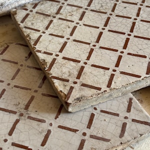 Antique Italian Majolica Tiles, Pot Stand for Moka Express, Trivet stand