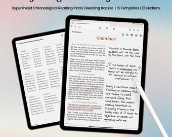 KJV Digital Journaling Bible | Chronological Reading Plan and Tracker | SOAP Study Method | Old and New Testament | Goodnotes & Notability