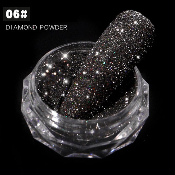 Nail Art Decoration Metallic Glitter Dust / Black Diamond