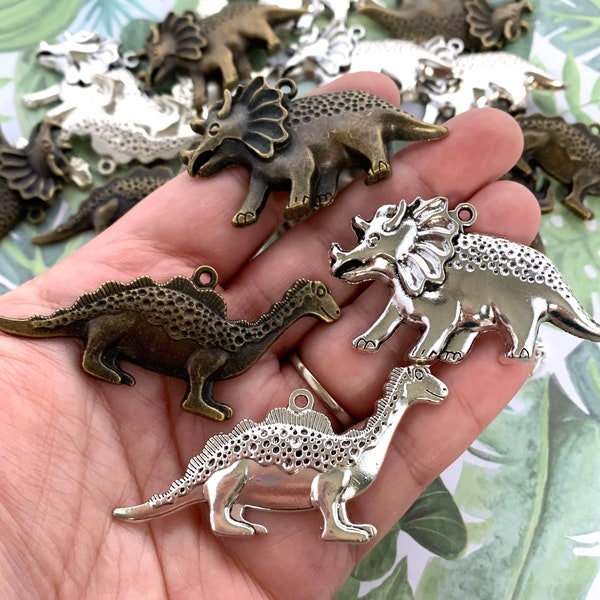 Large Dinosaur Pendants Dino Charms Dinosaur Necklace