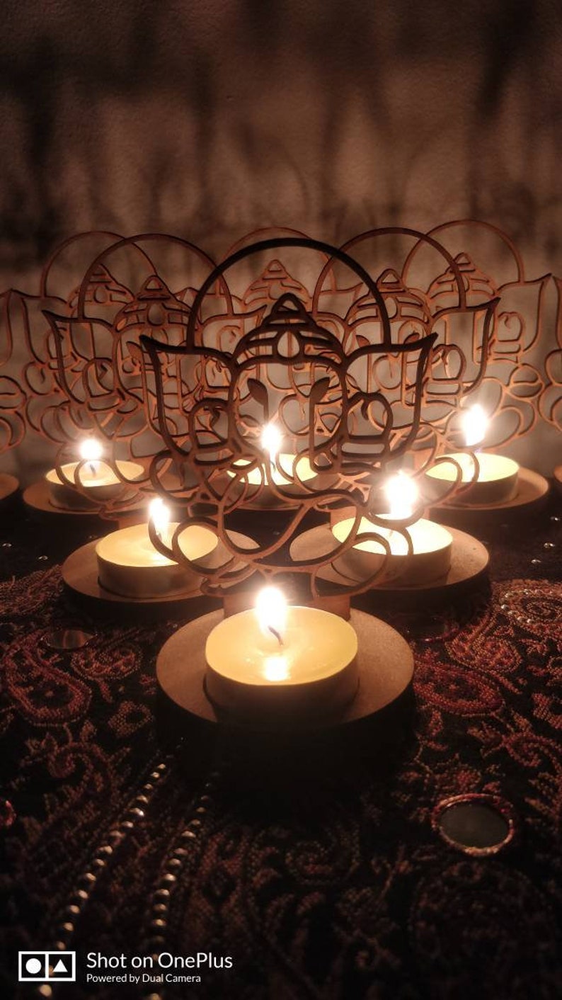 Ganesh Tea Light Candle Holder Etsy