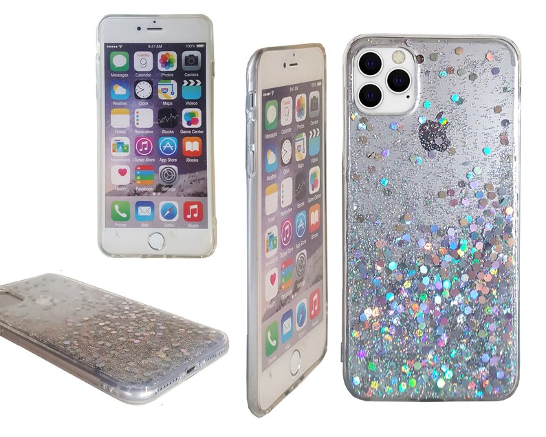 Holographic Hologram Silver Glitter Iphone 6/7/8 Plus Xr Xsmax Etsy