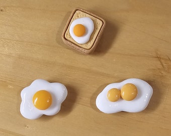 Egg Toast  Refrigerator Cool Fridge Magnets  Set of 3