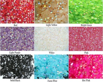 4mm 1000pcs Jelly AB Resin High Quality Flat Back Rhinestones