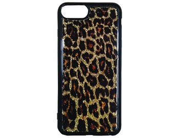 Animal Leopard Cheetah Gold Glitter TPU 