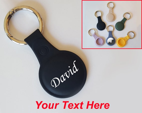 Custom Text Logo AirTag Case Cover Keychain Protection Location Tracker 