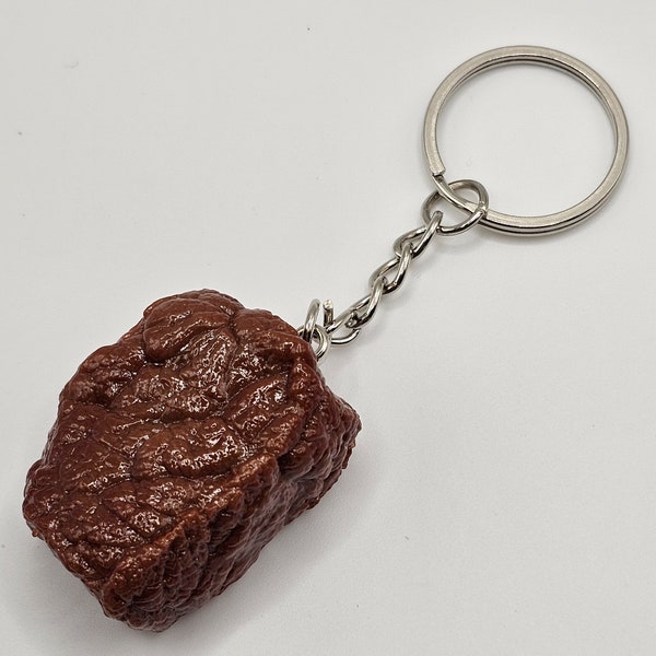 Fake Beef Cube Artificial Beef Charms Key Chain Keyring