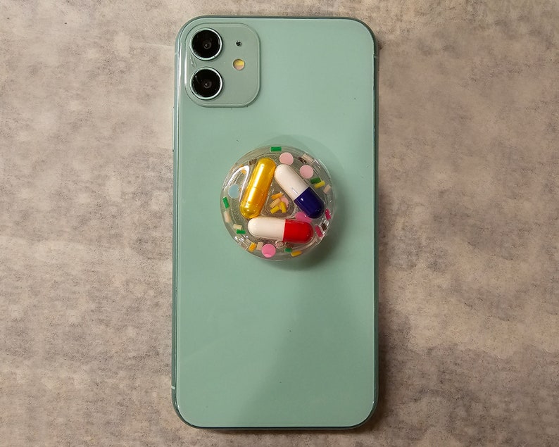 Pill Sprinkles 3D Resin Phone Grip, phone holder Phone Stand image 4