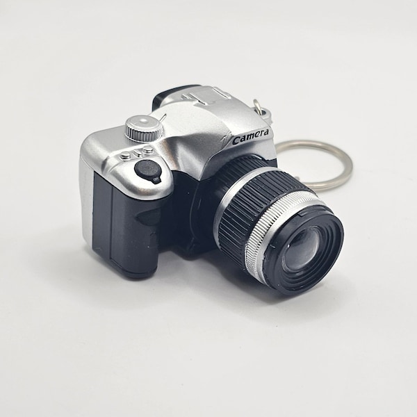 Miniatuur flitsgeluid DSLR camera sleutelhanger sleutelhanger
