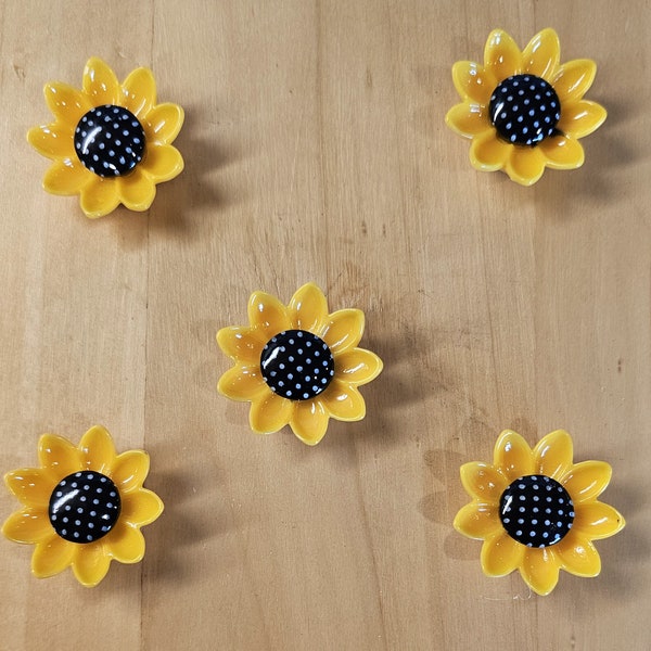 Sunflower Refrigerator Fridge Magnets Set of 5