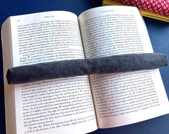 Gray brushed twill, Book Weight, Book snake, Page holder,