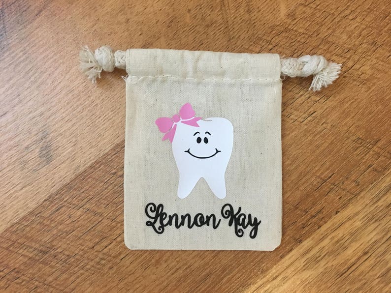 Baby/'s First Gifts for Kids Tooth Fairy Bag Tooth Fairy Pouch Personalized Gift Tooth Pouch Tooth Fairy Sack Personalized