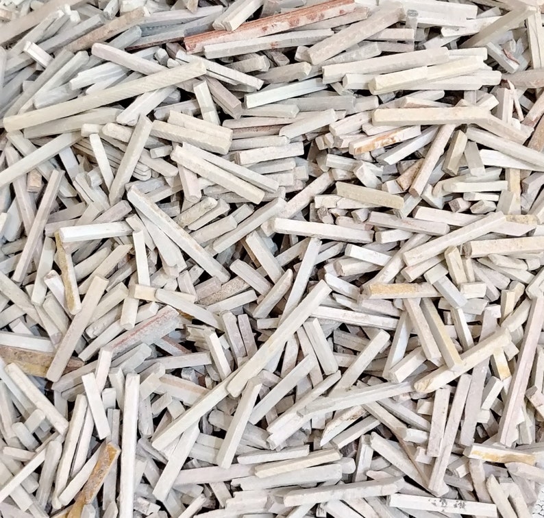 Slate Pencils 2.5 Kilograms 2500 Grams White Color Natural Found Stone THIN 4 to 5 mm Thickness