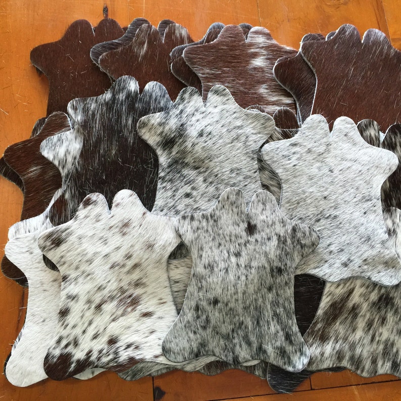 Cowhide coasters country wedding favors unique wedding gift Etsy