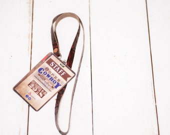 leraar lanyard, lederen lanyard voor sleutels, koeienhuid lanyard voor id, badge, student gift, unieke geschenken voor mannen, terug naar school leraar