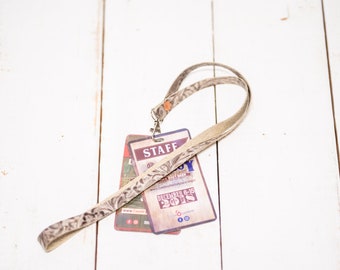 leraar lanyard, lederen lanyard voor sleutels, koeienhuid lanyard voor id, badge, student gift, unieke geschenken voor mannen, terug naar school leraar