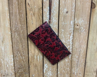 red clutch, purse for women, small bag, wristlet bag for her