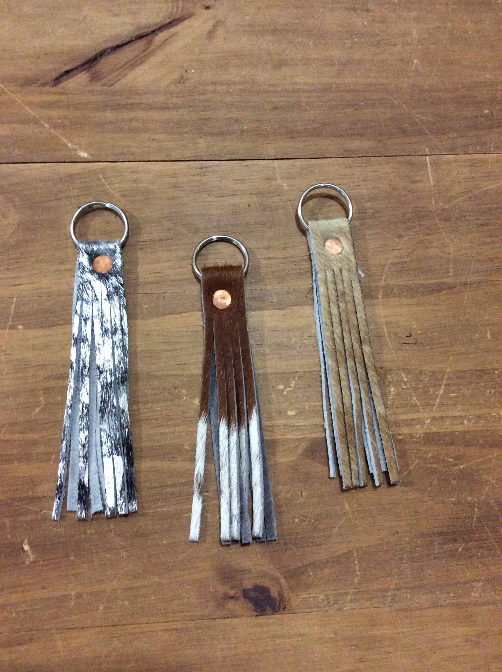 cowhide keychain cow lovers gift country girl gifts college Etsy