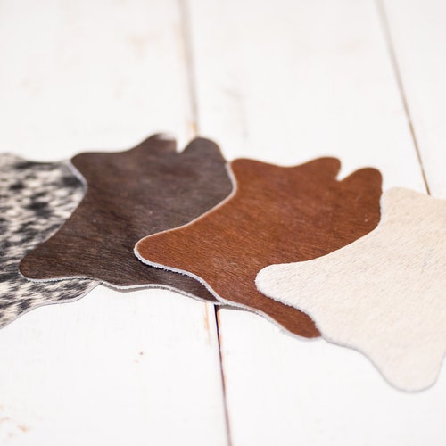 Cowhide Coasters Country Wedding Favors Unique Wedding Gift Etsy