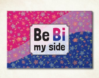 Aimant de drapeau de fierté bisexuelle (bi). Cadeau de coming-out LGBTQ