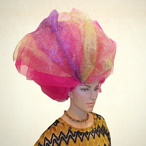 Drag Queen rosa Perücke Headpiece