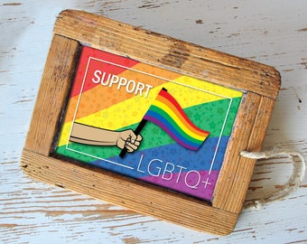 LGBT égalité soutien citation affiche imprimable gay pride drapeau couples cadeau queer lesbiennes transgenres bisexuels lgbt mur inspiration 11x14