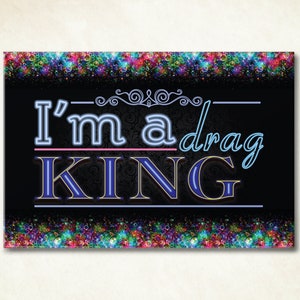 Drag King-artiestenmagneet. Cadeau voor LGBTQ dragartiest