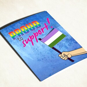 Genderqueer pride flag card