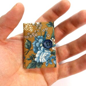 Hard cover book, Miniature book, Blank book, Gift for her, Unique hard cover book, fabric cover, Small book, Birthday gift, Anniversary gift