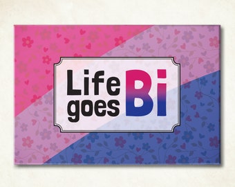 Aimant de drapeau de fierté bisexuelle. Cadeau LGBTQ