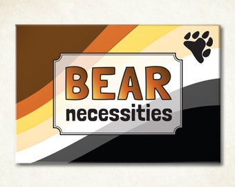 Gay bear pride flag magnet. Coming out gift for LGBTQ