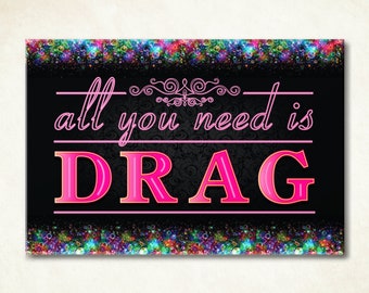 Drag artist magnet, for queen or king performer