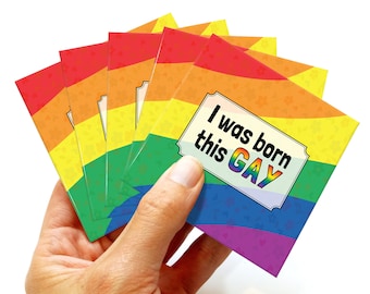 LGBTQ gay pride flag 5 coasters set