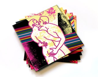 LGBTQ pride naked gay men coasters - choose your own set