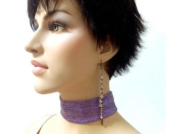 Drag queen gay pride gift jewelry accessories neck choker collar fashion purple choker prom chic stylish mom wide necklace LGBT gift for her