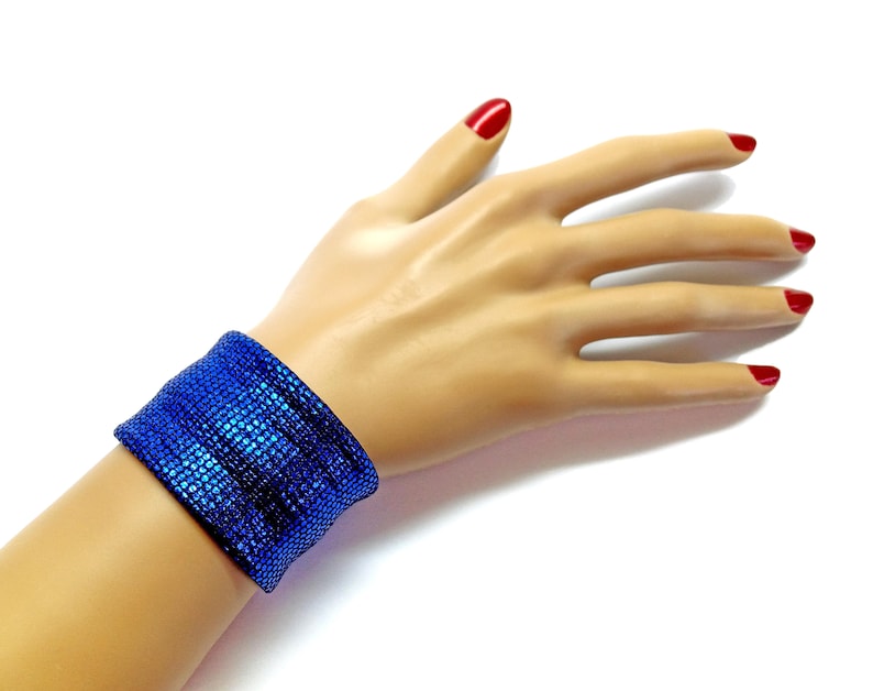 Gay pride parade drag queen outfit jewelry gift accessories blue wrist choker fashion stylish prom bracelet under 10 gift LGBT girlfriend image 1