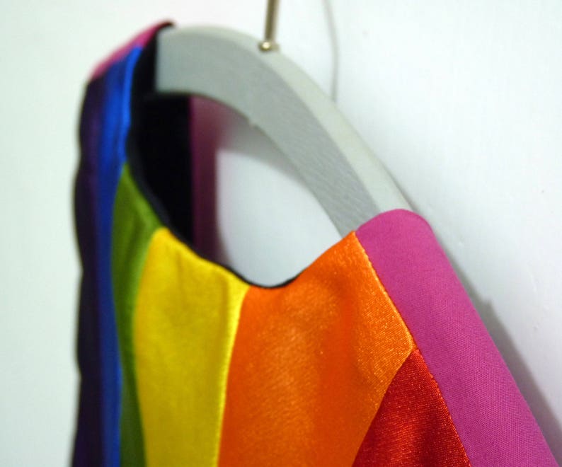 LGBT Gay rainbow pride flag vest shirt outfit clothing, Drag queen outfit, rainbow pride parade vest shirt, LGBT Gay gift Drag queen costume image 8