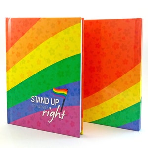 LGBTQ pride flag notebook with hard cover image 2