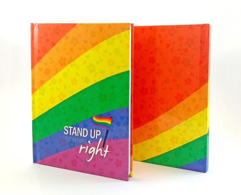 LGBTQ pride flag notebook with hard cover image 2