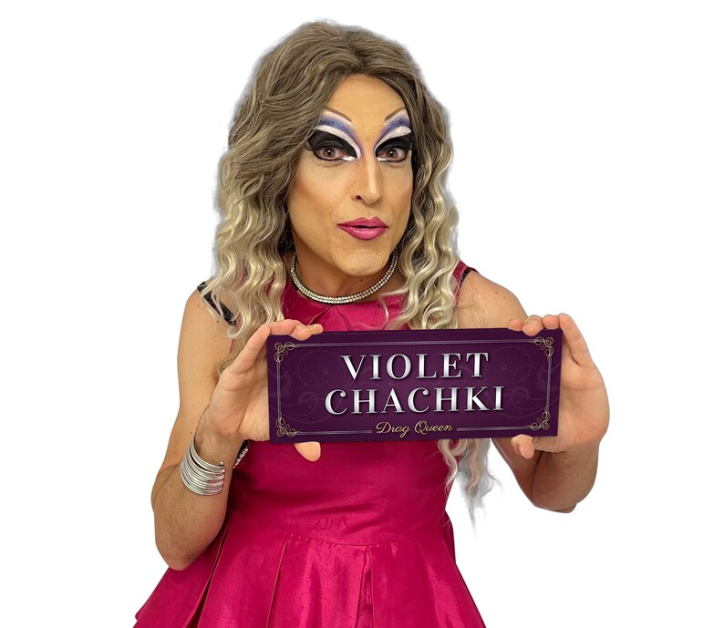 Personalized Drag name sign for queen or king performer image 2