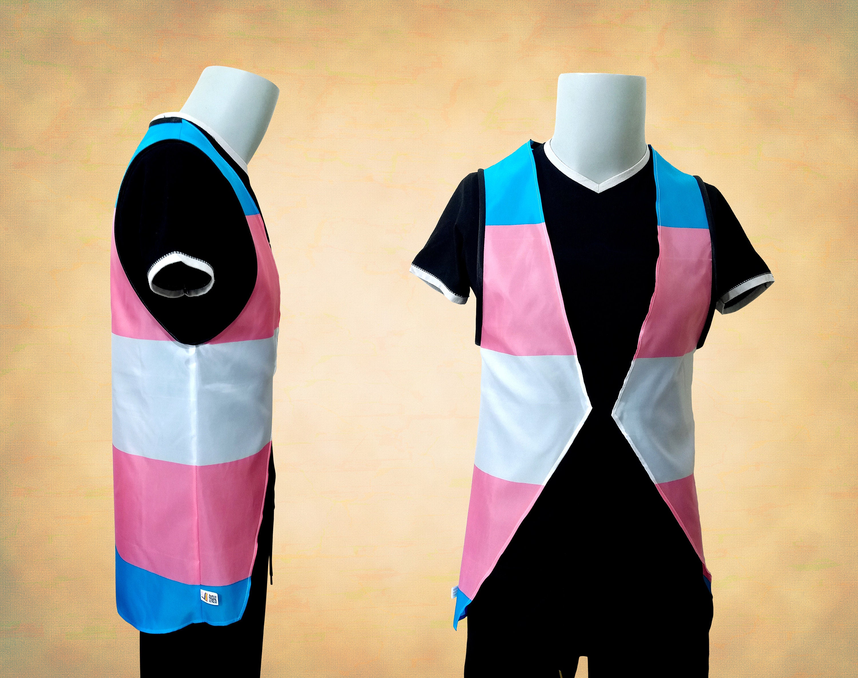 Trans Pride Flag Vest Shirt. LGBTQ Outfit Gift for Transgender Man