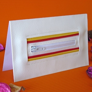 Biglietto di auguri unico speciale upcycled Buon fine Nuovo inizio Nuovo inizio oltre l'apertura divorzio fine art Piegato carta di pensionamento vuota