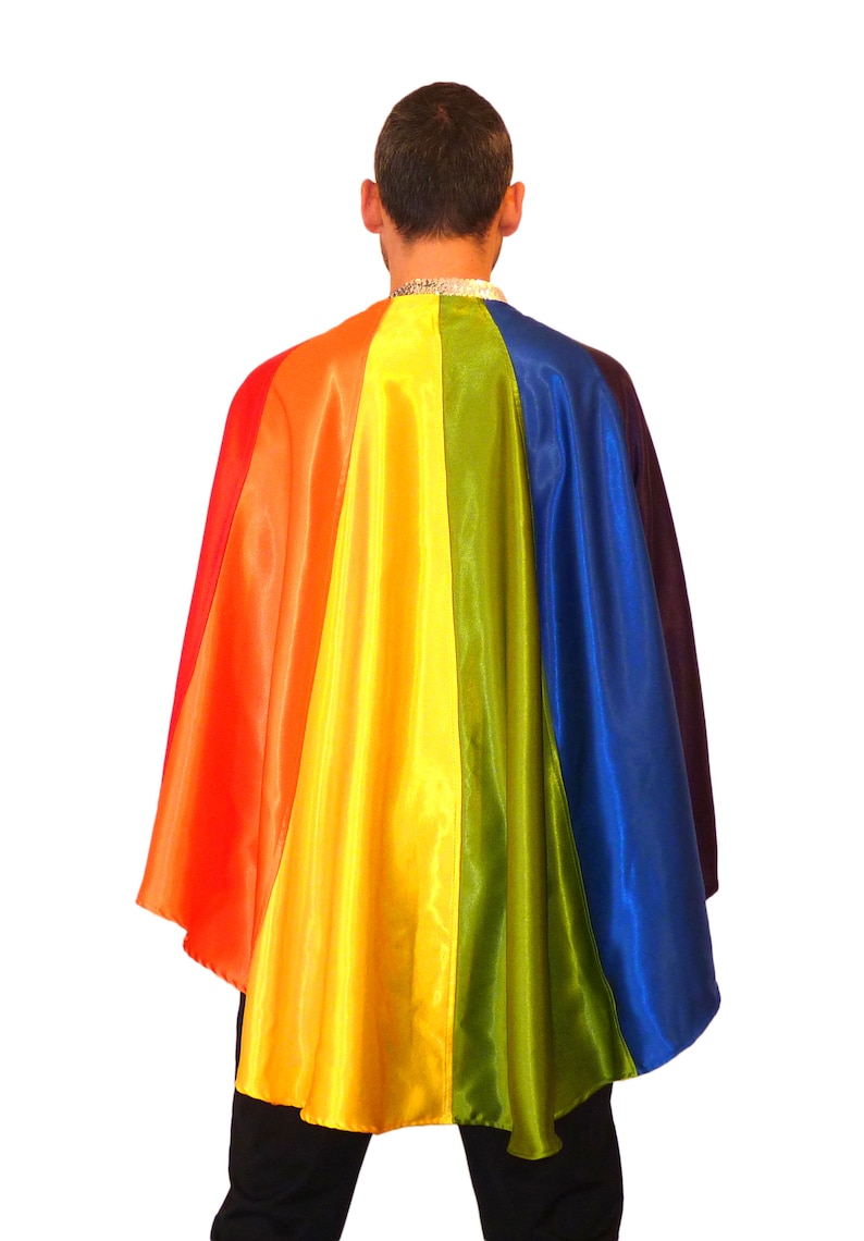 LGBTQ Gay pride flag rainbow cape. Drag queen costume outfit gift image 10