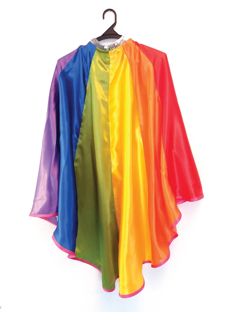 LGBTQ Gay pride flag rainbow cape. Drag queen costume outfit gift image 6