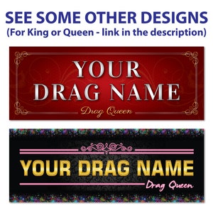 Personalized Drag name sign for queen or king performer image 8