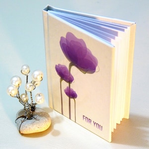 Cartão de felicitações exclusivo de aniversário, cartão especial vazio em branco, minilivro de capa dura, diário secreto, cartão de presente de aniversário para ela, minilivro