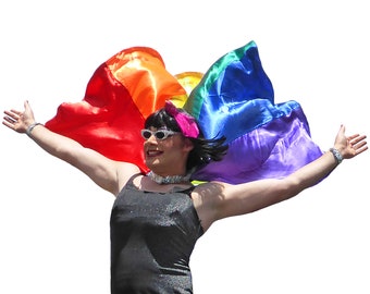 LGBTQ Gay pride drapeau arc-en-cape. Cadeau de tenue de costume de drag queen